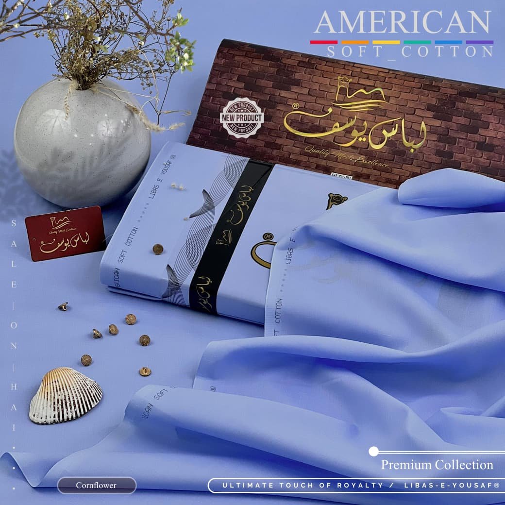 Libas-E-Yousaf Luxury American Soft Cotton Suit - Image 4